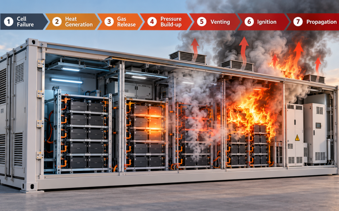 BESS Thermal Runaway: What Happens Inside the Container Before an Explosion?