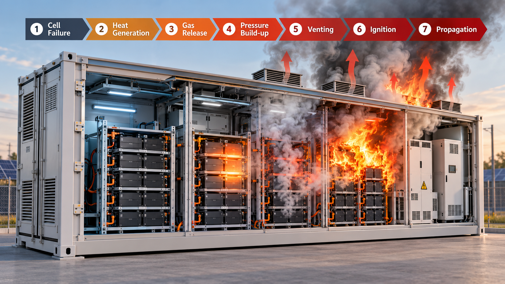 BESS Thermal Runaway: What Happens Inside the Container Before an Explosion?